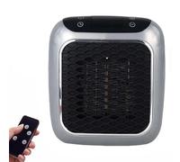 Plug In Ceramic Heater, 800W Mini Portable Heat Flash Heaters, with Remote Control, Rapid Heating In 3 Seconds, Ptc Ceramic Heating Element, 12 Hour Timing white