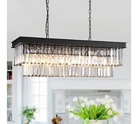 Plug-in Crystal Pendant Light Chandeliers 12”/30cm Boutique Decorat Ceiling Pendant Light Fixture for Dining Room Small Ceiling Hanging Lamp for Bedroom Kitchen Island Entr