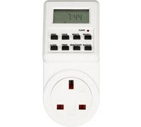 Plug In Digital Timer 7 Day Programmable 12/24Hr Control For Lights And Appliances