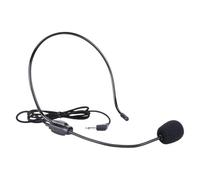 Plug-in Headset Microphone | Computer Speaking Headphones with 3.5mm Cable - Hi-Fi Lightweight Sound Microphone for TV Presenters, Broadcasters, Singers