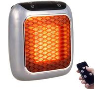 Plug in Heater, 800W Fan Heaters for Home 2 Mode PTC Ceramic Heaters 1-12H Timer Overheating Protection w Remote Control Electric Heater Energy Efficient BS Plug for Bedroom Office Kitchen Bathroom