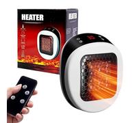 Plug in Heaters for Home Low Energy, 600W Efficient PTC Ceramic Heater with Remote Control, 2 Mode & 1-12H Timer, Fast Heating in 3s for Office, Bathroom