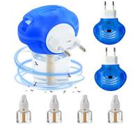 Plug-in Mosquito Repellent, 2 Pcs Plug-in Insect Killer for Home & Travel, Plug-In Mosquito Killer, Lasts for up to 45 Nights per Refill, for Kills Mosquitoes, Midges Abroad