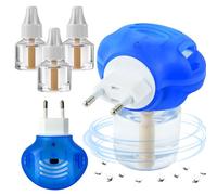 Plug-in Mosquito Repellent, 6PCS Plug-in Insect Killer for Home & Travel, Lasts up to 45 Nights per Refill, Includes Diffuser & 35ml Refill, Essential for International Travel, European Standard