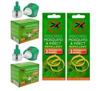 Plug-in Mosquito Repellent & Insect Killer with 45-Night Refills (2 Pack) + Mosquito Repellent Bands (2 Pack) - Exclusive AG Total Health Bundle