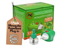 Plug-in Mosquito Repellent Plug-in Insect Killer for Home & Travel Lasts for up to 45 Nights per Refill | Includes 1 Refill & Plug | Long Lasting Performance | 1 Pack