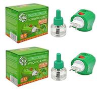 Plug-In Mosquito & Insect Repellent For Home, Travel & Great use abroad l Lasts for up to 45 Nights per refill | Each includes a Plug-in and one bottle for Long Lasting Performance | 2 Pack - By ABL S