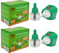 Plug-in Mosquito Repellent Plug-in Insect Killer for Home & Travel Lasts for up to 45 Nights per Refill | Each Pack Includes a Plug and one Bottle for Long Lasting Performance | 2 Pack