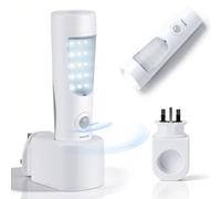 Plug in Motion Sensor Night Light -1 Pack 4 in 1 Emergency Light with Rechargeable Base, Bright Power Failure Light, Portable Emergency Torch, Plug in Night Light for Hallway Stairs Nursery Bedroom