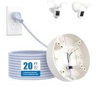 Plug-in Mount for Floodlight Cams Compatible with Ring Floodlight Cam Wired Plus/Pro,WYZE Floodlight Camera v2/Pro,Blink Wired Floodlight Camera,Electrical Box with 20ft/6m Weatherproof Power Cable