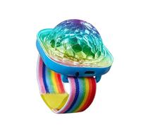 Plug in Night Lights for Girls Rainbow Wrist Lights DJ Bungee Disco Flash for Room (Blue, 5x3. 5cm)