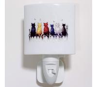 Plug-in Night Lights - LED Bulb, UK 3 pin Socket (Nothin' Buttt 6 Cats)