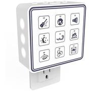 Plug-in Nightlight White Noise Sound Machine - Relaxing Sleep Therapy for Adults & Baby w/9 Natural Sound Settings, Auto Timer, Headphone Jack & USB Cord - Portable for Home & Travel (White)