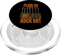 Plug In Rocks Out Guitar Music Lovers Shirt PopSockets PopGrip for MagSafe
