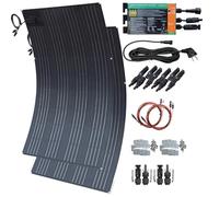 Plug in Solar Panel kit：300w Solar Panels + 600W Grid-tie microinverter + 5m Cable, Three-pin AC Connector and Plug+A Full Set of Accessories