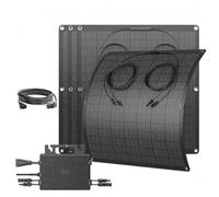 Plug in Solar Panel Kit UK, 960W Flexible Panels, 800W G98 Inverter UK Plug | 4x 240W Panels with 800W Inverter, IP67, WiFi Monitoring, Dual MPPT, Easy Installation on Curved Surfaces