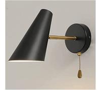 Plug in Wall Light, Adjustable Wall Lamp, Bedroom Bedside Reading Lights with Switch, Industrial Metal Wall Sconce Lighting Fixture for Farmhouse Living Room Hallway Bathroom Dining ( Color : Black B