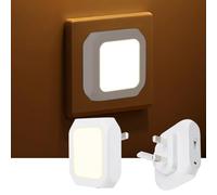 Plug in Wall Night Light Rechargeable Silent Stepless Dimming Midnight Brightness Adjustable for Kids Motion Sensor Lights Indoor for Babyroom, Stairs, Hallway, Kitchen, Bedroom