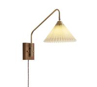 Plug in Wall Sconce Fabric Wall Lamp Modern Wall Lamp with Plug Cord, Pleated Fabric Wall Sconces Bedside Wall Lamps, E27 Sconces Wall Lighting for Living Room Bedroom