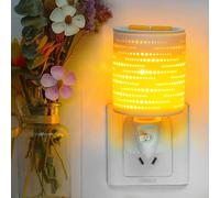 Plug in Wax Melt Burners Electric Wall Candle Oil Burners for Wax Melts Night Light Gifts for Women Girlfriend, Aroma Lamp for Sauna Home Office Bedroom Accessories and Living Room Decor-Star