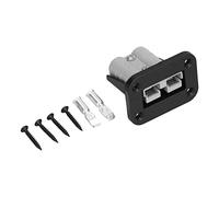 Plug Mounting Kit,Black ABS Battery Charging Plug Connector Flush Mount 50 Amp Plug Mounting Kit Connector for Caravan Boat Truck Forklift