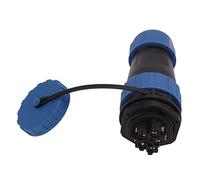 Plug Socket Connector, 380V 45A Aviation Power Connector with Back Nut, IP68 Welding Free Circular Industrial Connector for Communication Equipment and Alarms (5 Pin)