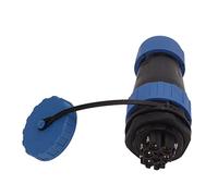 Plug Socket Connector, 380V 45A Aviation Power Connector with Back Nut, IP68 Welding Free Circular Industrial Connector for Communication Equipment and Alarms (6 Pin)