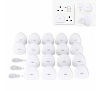 Plug Socket Covers UK, 18 Packs Safety Socket Covers Baby Safety Socket Cover Guards Caps Tight Grip Socket Protector for Safety Protection at Home and School, White