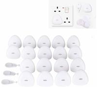 Plug Socket Covers UK, 18 Packs Safety Socket Covers Baby Safety Socket Cover Guards Caps Tight Grip Socket Protector for Safety Protection at Home and School, White