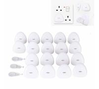Plug Socket Covers UK, 18 Packs Safety Socket Covers Guards Caps Tight Grip Socket Protector for Safety Protection at Home and School, White