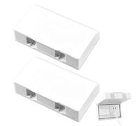 Plug Socket Covers UK, 2 Pcs 86mm Double Socket Covers, White Sockets Covers Ensuring Safety for Infants, Young Children and Pets (Double Socket, White)