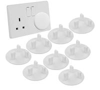 Plug Socket Covers UK White Baby Safety Socket Covers Electrical Outlet Socket Protectors Socket Caps for Unused Electrical Outlets, Perfect for Children Safety at Home and School(8Pack)