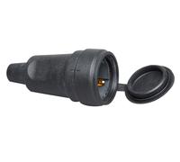 Plug Socket Kopp 2P+T Black 230 V With Lid NEW