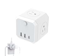 Plug Splitter | Multifunctional Portable Electric Splitter 3 Legs | Extension Cord | for Use in the Home Office School Indoors and