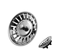 Plug Strainer Basket with Seal for Ikea Atlant Domsjö, Diameter 80 mm, Tripod Sealing Ring, Siphon Replacement