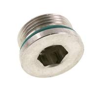 Plug UN 1-5/16''-12 Stainless steel FKM with Internal Hex 400bar (5620.0psi)