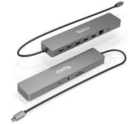 Plugable Technologies 11-in-1 USB-C Hub, 100W USB-C Pass-through, Lapt