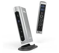 Plugable 16-in-1 Thunderbolt 4 Dock - Dual 4K Monitors for M4/M5 MacBook Air/Pro, 100W Charging, 2X HDMI, 2X DisplayPort, 2.5G Ethernet, 7X USB, MicroSD/SD Card Reader, Windows & USB4 Compatible