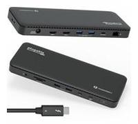 Plugable Technologies Thunderbolt 4 Dock with 100W Charging, Thunderbolt Certified, Laptop Docking Station Dual Monitor Single 8K or Dual 4K HDMI for Windows and Mac, 4X USB, Gigabit Ethernet (TBT4-UD