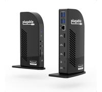 Plugable Technologies 13-in-1 USB-C Triple Monitor Docking Station with 100W Charging, Compatible with Windows, Mac, and Chrome with Thunderbolt 3 / 4 or USB-C (3x HDMI, 1x USB-C, 4x USB, Ethernet, SD