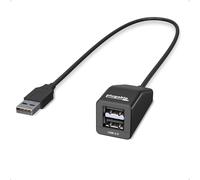 Plugable Technologies 2-in-1 USB Splitter with Dual USB 2.0 Ports, Compatible with Windows, Linux, macOS, Chrome OS, USB Multiport Hub for Laptops