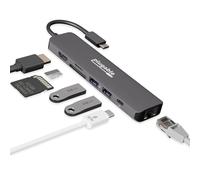 Plugable Technologies 7-in-1 USB C Hub Multiport Adapter with Ethernet