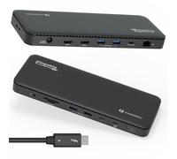 Plugable Technologies Thunderbolt 4 Dock with 100W Charging, Thunderbolt Certified, Laptop Docking Station Dual Monitor Single 8K or Dual 4K HDMI for Windows and Mac, 4X USB, Gigabit Ethernet (TBT4-UD