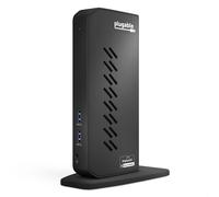 Plugable Technologies USB 3.0 and USB-C Dual 4K Display Docking Station with DisplayPort and HDMI for Windows and Mac (Dual 4K DisplayPort & HDMI, Gigabit Ethernet, Audio, 6 USB Ports) Vertical
