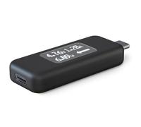 Plugable USB C Power Meter Tester for Monitoring USB-C Connections - Digital Multimeter for USB-C Cables, Laptops, Phones, Chargers - Driverless