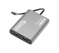 Plugable Technologies USB C to HDMI Adapter, Dual Monitor 4K 60Hz for Apple M...
