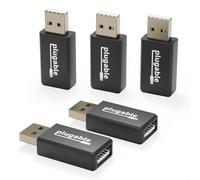 Plugable Technologies USB Data Blocker (5-Pack) Prevent Hacking Device, Protect Against Juice Jacking at Public USB Ports, Safe Charging Cybersecurity Gifts, Fast 1A Charge-Only Adapter for Android, A