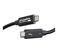 Plugable Thunderbolt 4 Cable [Thunderbolt Certified] 3.3ft USB4 Cable with 100W Charging, Single 8K or Dual 4K Displays, 40Gbps Data Transfer, Compatible with Thunderbolt, USB4, USB-C - Driverless