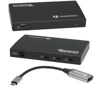 Plugable Thunderbolt 4 Hub | 60W Laptop Charging | 3x Thunderbolt 4 Ports | Dual 4K/Single 8K Displays | USB4 Compatibility - TBT4-HUB3C