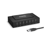 Plugable Technologies 7 Port USB Hub - USB Hub for Multiple Devices and USB 2.0 Data Transfer with a 60W Power Adapter